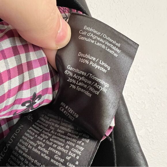 Mackage Aritzia Lamb Leather Jacket Size XS Black - Picture 5 of 12